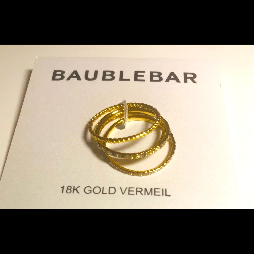 Set of 4 18K GOLD VERMEIL rings